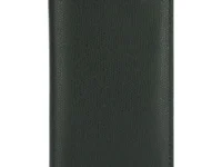 Valextra Vertical — кошелёк двойного сложения, чёрная телячья кожа