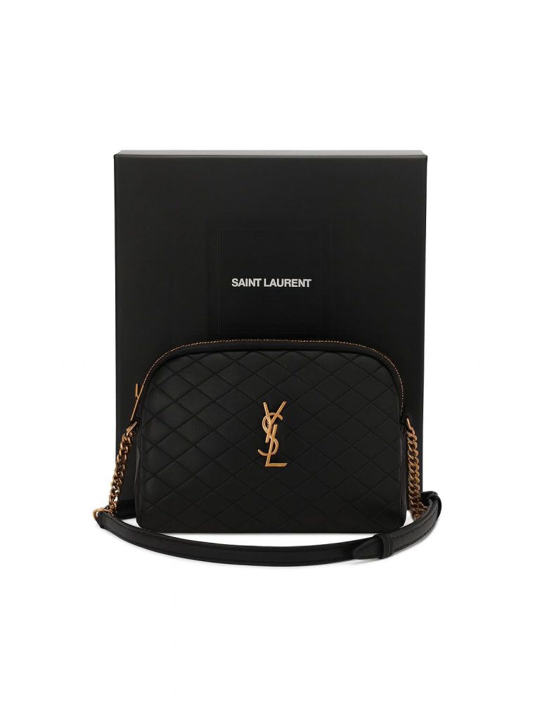 Saint Laurent — стёганая сумка через плечо с монограммой YSL