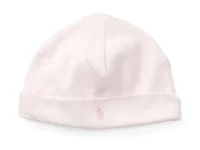 Polo Ralph Lauren шапка-бини с фирменным пони для девочки