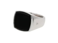 Tom Wood Cushion Onyx перстень-печатка из стерлингового серебра с ониксом