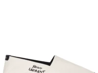 Saint Laurent эспадрильи с вышитым логотипом, экрю