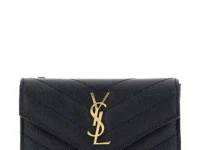 Saint Laurent Cassandre компактный кошелёк, чёрный