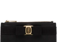 Ferragamo Vara Bow кошелёк длинный кожаный чёрный