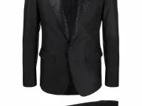 Dsquared2 костюм с кристаллами однобортный чёрный