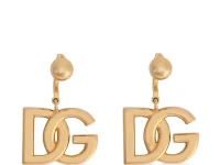 Dolce & Gabbana серьги-подвески с логотипом DG