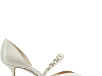 Jimmy Choo Aurelie 65mm — белые лодочки из лакированной кожи