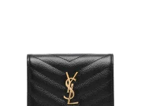 Saint Laurent Cassandre wallet, чёрный