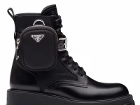 Prada Monolith — мартинсы из телячьей кожи, чёрный