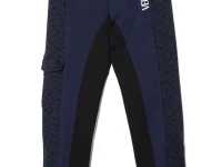 Versace Kids брюки с принтом Greca