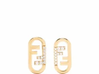 Fendi серьги O'Lock с кристаллами