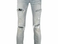 AMIRI зауженные джинсы с эффектом потёртости