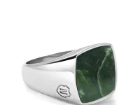 Nialaya Jewelry кольцо с нефритом на серебряном основании