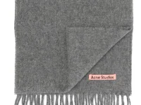 Acne Studios шарф с бахромой из шерсти меланж