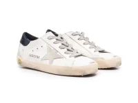 Golden Goose Superstar кроссовки детские белые со шнуровкой
