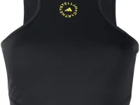 adidas by Stella McCartney майка TruePace беговая укороченная чёрная