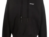 Off-White Caravaggio Print Hooded Sweatshirt — чёрный худи с принтом