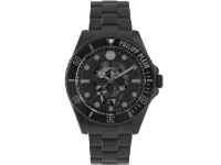 Philipp Plein $kull Quartz 43mm — чёрные часы из нержавеющей стали