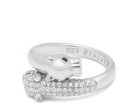 Nialaya Jewelry кольцо «Витая пантера» из серебра с кубическими цирконами