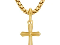 David Yurman подвеска Roman Cross Amulet 19 мм из жёлтого золота 18 карат