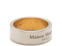 Maison Margiela кольцо с гравировкой логотипа, серебряный