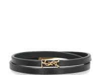 Saint Laurent браслет двойной обмотки из кожи теленка