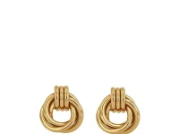 ANINE BING Triple Knot — серьги с тройным узлом, золотой