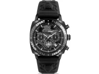 Plein Sport Wildcat Chronograph 44mm — чёрные часы с хронографом