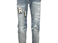 Amiri Varsity Ripped Skinny Jeans