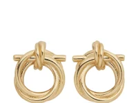 Ferragamo Gancini серьги-кольца с витым декором