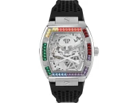 Philipp Plein The Skeleton часы серебряные 44 мм