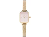 Daniel Wellington Quadro Mini 19mm — часы с сетчатым браслетом, розовый