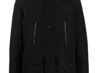 Woolrich пуховик с капюшоном чёрный