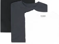 Jil Sander футболки из органического хлопка с патчем (набор из трёх штук)