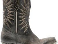 Golden Goose Wishstar казаки из кожи теленка, чёрный