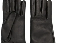 Saint Laurent Cassandre перчатки из кожи ягнёнка — чёрные