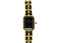 CHANEL Pre-Owned Première 20mm — часы с кожаным и цепочным браслетом