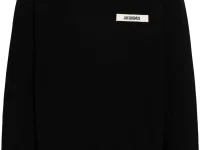 Jacquemus Le Sweatshirt Gros Grain — чёрный свитер с лентой гросгрен