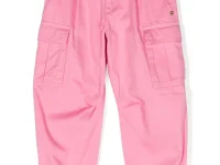 Versace Kids зауженные карго-брюки розовые