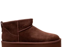 UGG Classic Ultra Mini Platform «Burnt Cedar» ботильоны замшевые коричневые