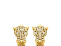 Nialaya Jewelry серьги-хаги Panther с цирконием