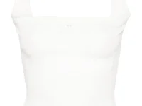Courrèges Hyperbole 90's ribbed top — белый