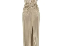 NISSA платье макси NISSA Backless Lamé