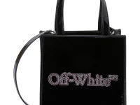 Off-White Big Bookish mini bag — чёрная мини-сумка с лаковой отделкой