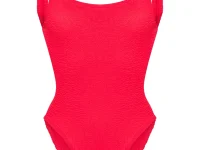 Hunza G Square Neck купальник красный