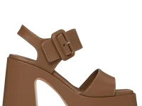 Stella McCartney Skyla 100mm — босоножки на платформе, коричневый