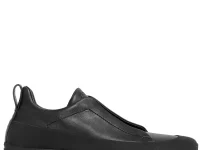 Zegna Monte — слипоны из телячьей кожи, чёрные