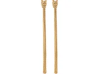 Saint Laurent Cassandre серьги с кистями и узлом, золотой