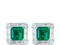 Juwelina Paris серьги с изумрудами Emerald Gaia