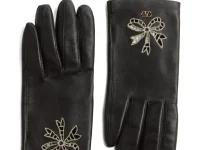 Valentino Garavani Vlogo Signature перчатки из наппы, чёрный