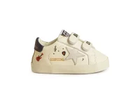 Golden Goose Baby School кроссовки детские бежевые